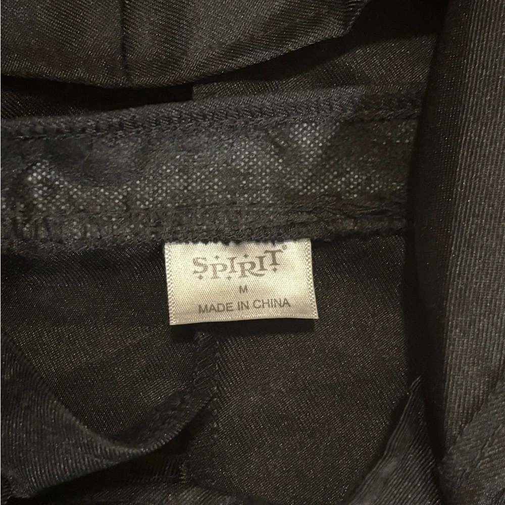 Spirit Black Trench Coat with Silver Details